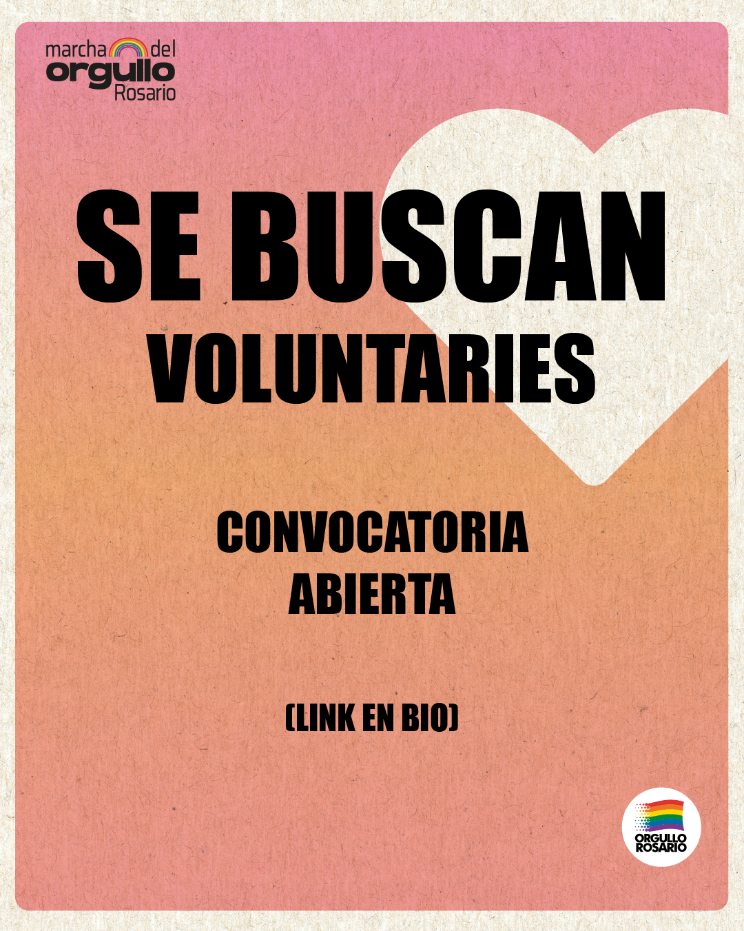 se buscan voluntaries. convocatoria abierta